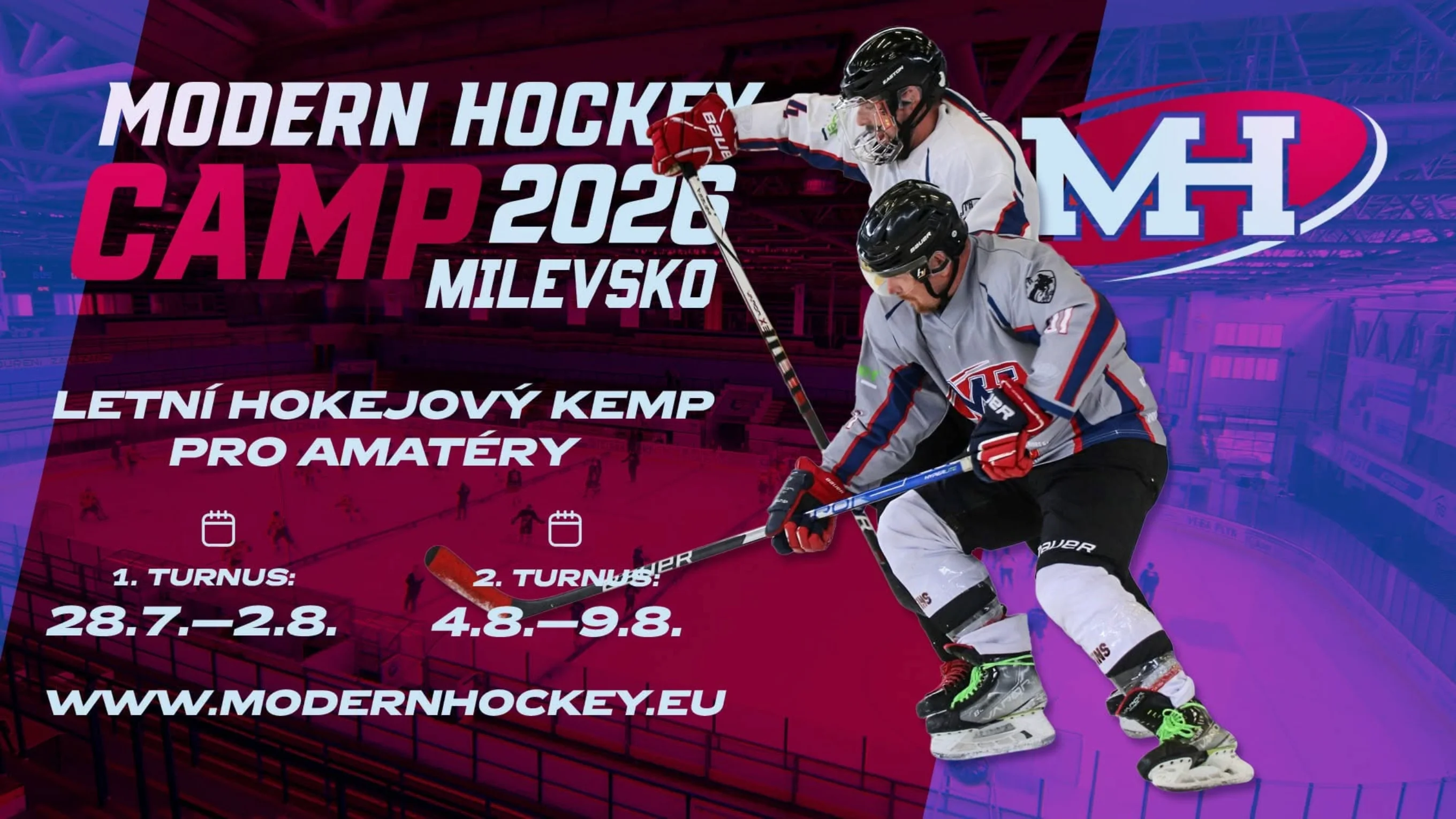 LETNÍ HOKEJOVÉ KEMPY PRO AMATÉRY MILEVSKO 2026